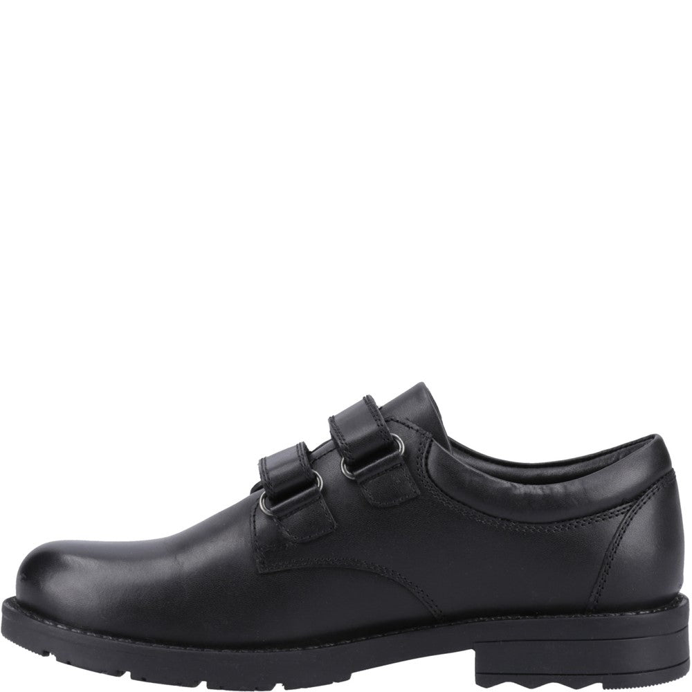 Boys BTS Black Hush Puppies Barry Junior Shoe