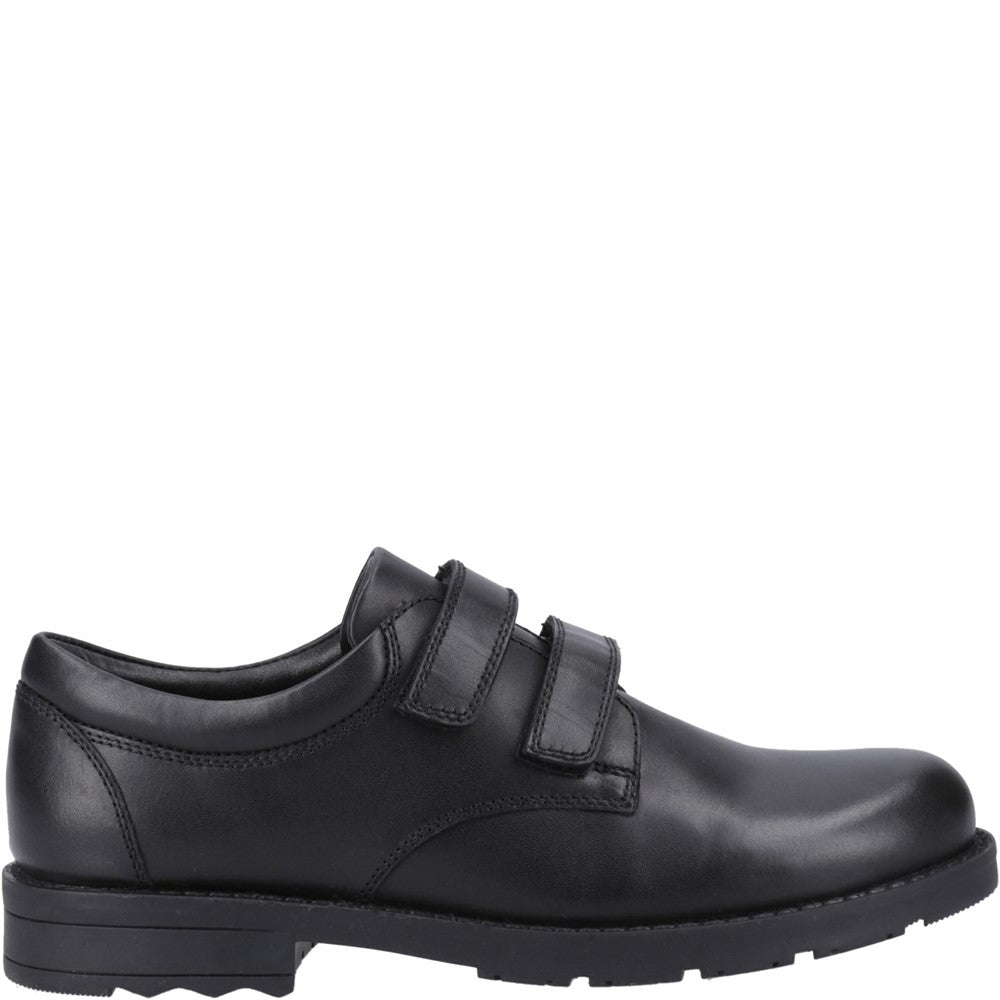 Boys BTS Black Hush Puppies Barry Junior Shoe