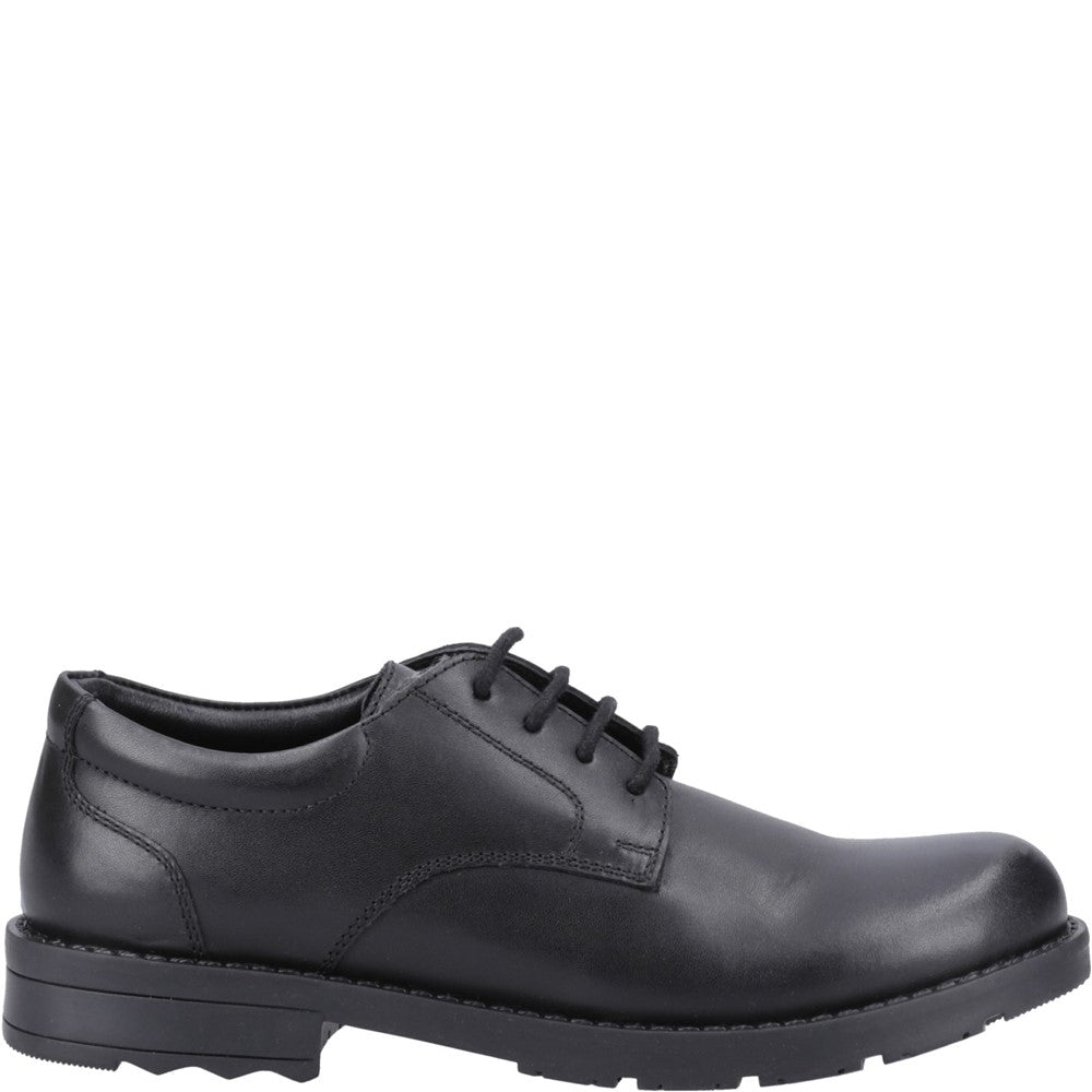 Boys BTS Black/Black Hush Puppies Bruno Senior Shoe