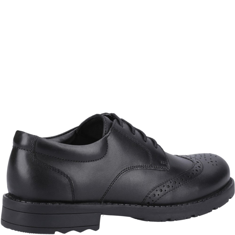 Boys BTS Black Hush Puppies Brian Senior Shoe
