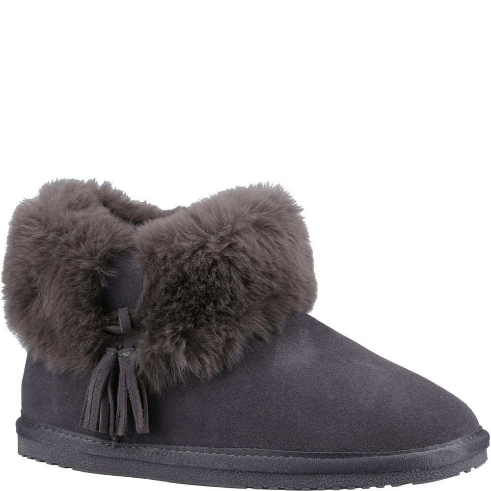 Classic Ladies Slippers Grey Hush Puppies Ayana Slippers