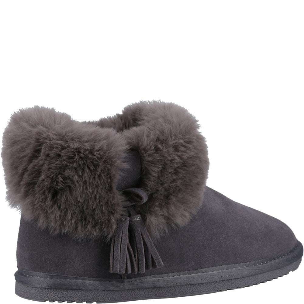 Classic Ladies Slippers Grey Hush Puppies Ayana Slippers