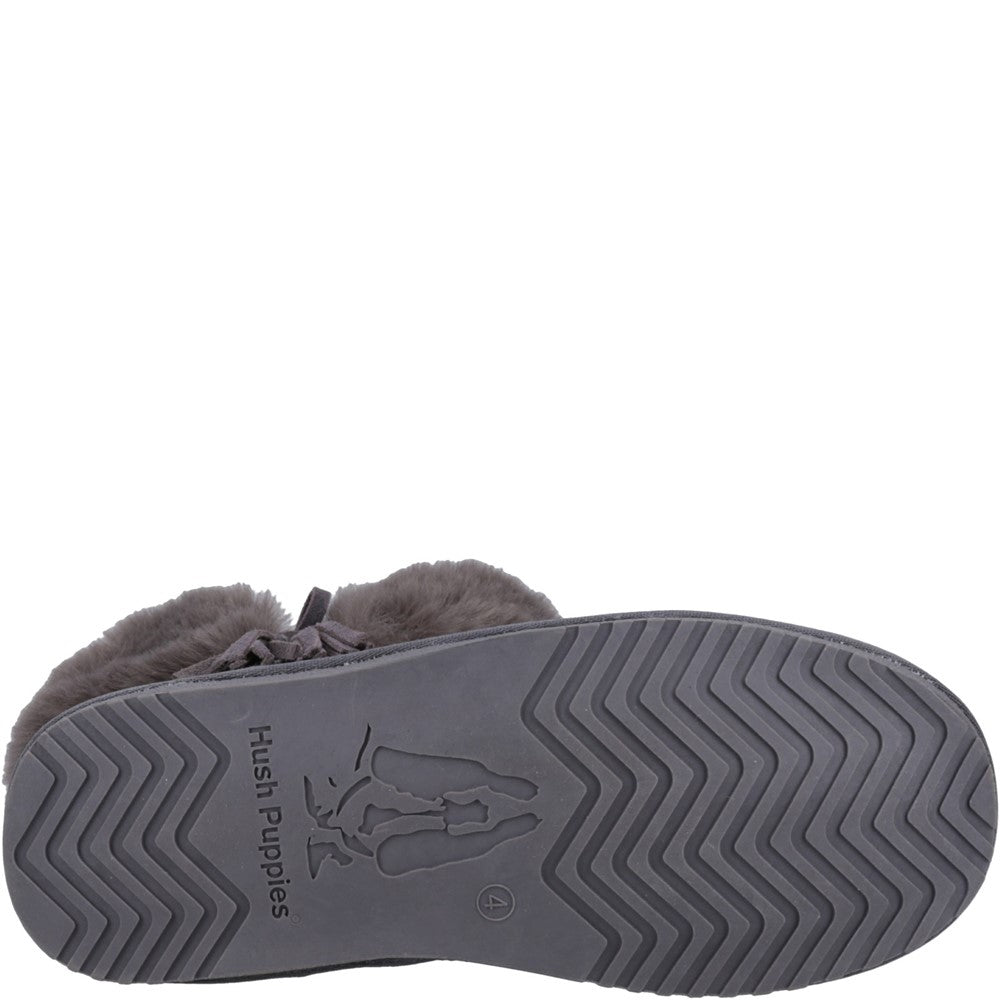 Classic Ladies Slippers Grey Hush Puppies Ayana Slippers