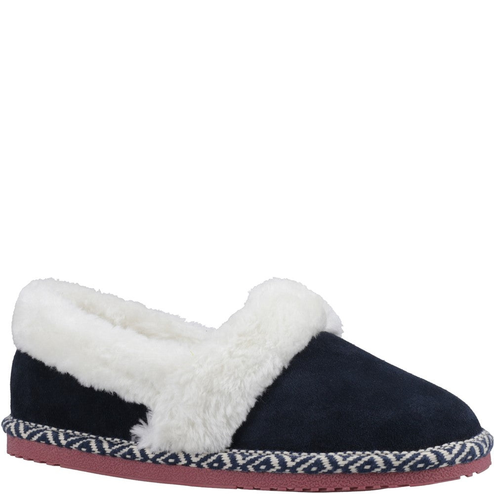 Classic Ladies Slippers Navy Hush Puppies Ariel Slippers