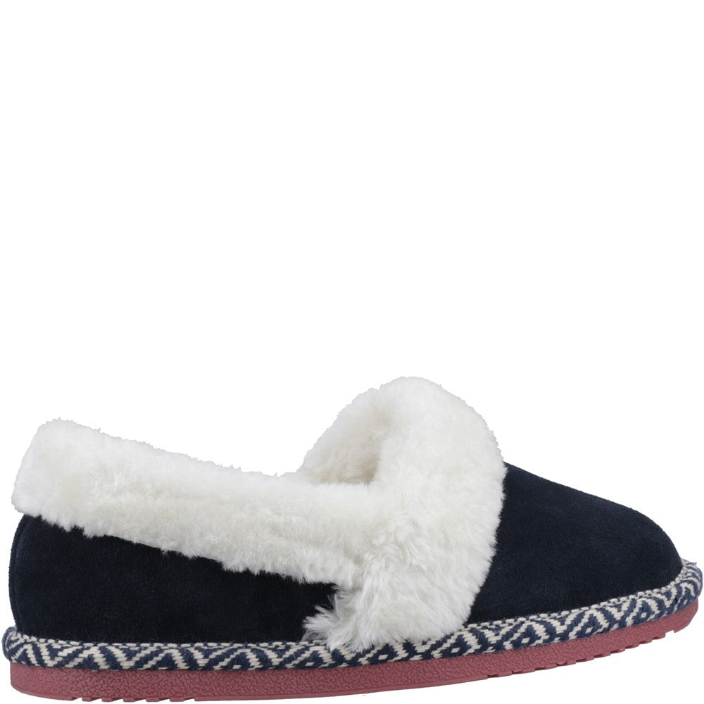 Classic Ladies Slippers Navy Hush Puppies Ariel Slippers