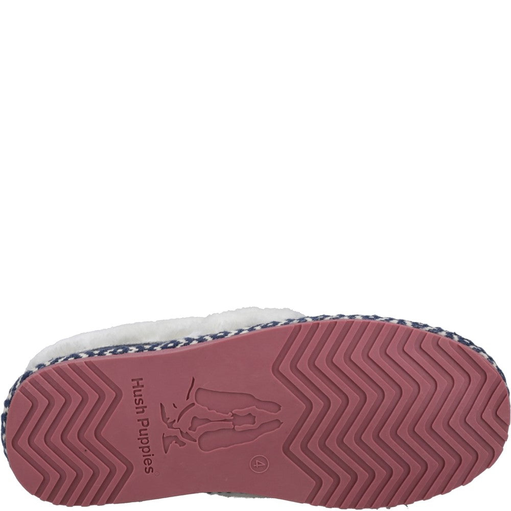 Classic Ladies Slippers Navy Hush Puppies Ariel Slippers