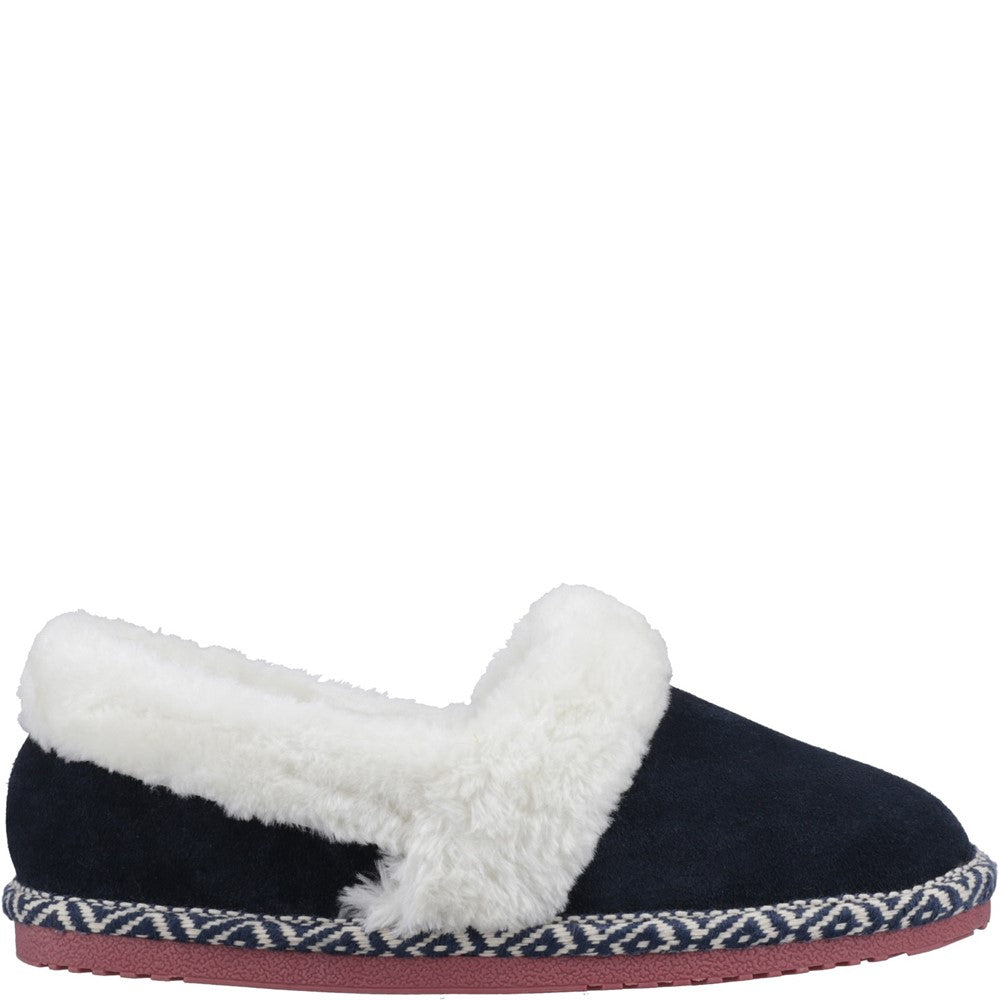 Classic Ladies Slippers Navy Hush Puppies Ariel Slippers
