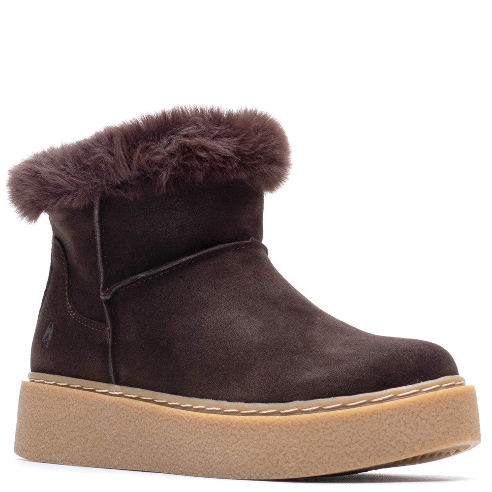 Ladies Ankle Boots Chocolate Hush Puppies Becca Ankle Boots