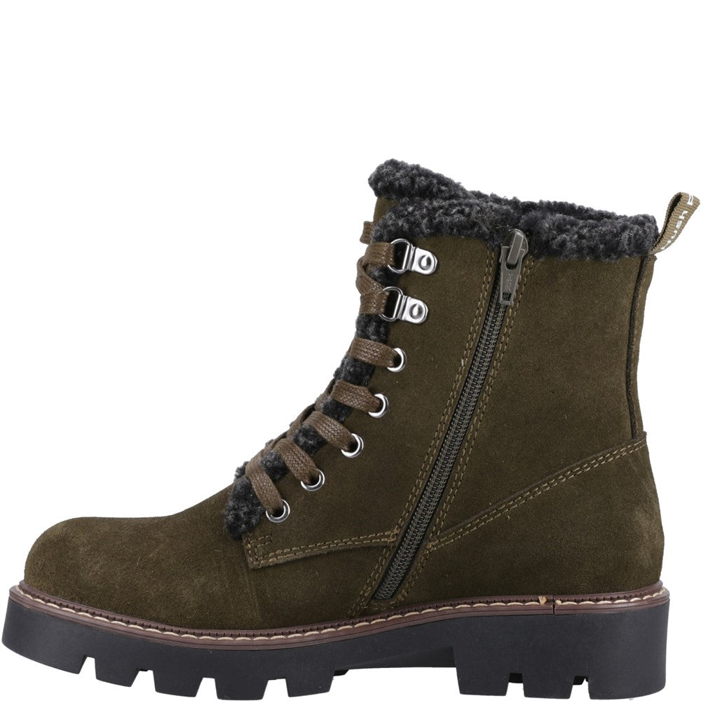 Ladies Ankle Boots Khaki Hush Puppies Aurelia Ankle Boots