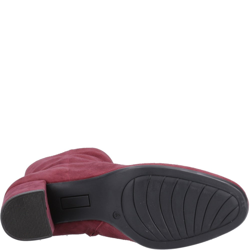 Ladies Ankle Boots Bordeaux Hush Puppies Octavia Ankle Boots
