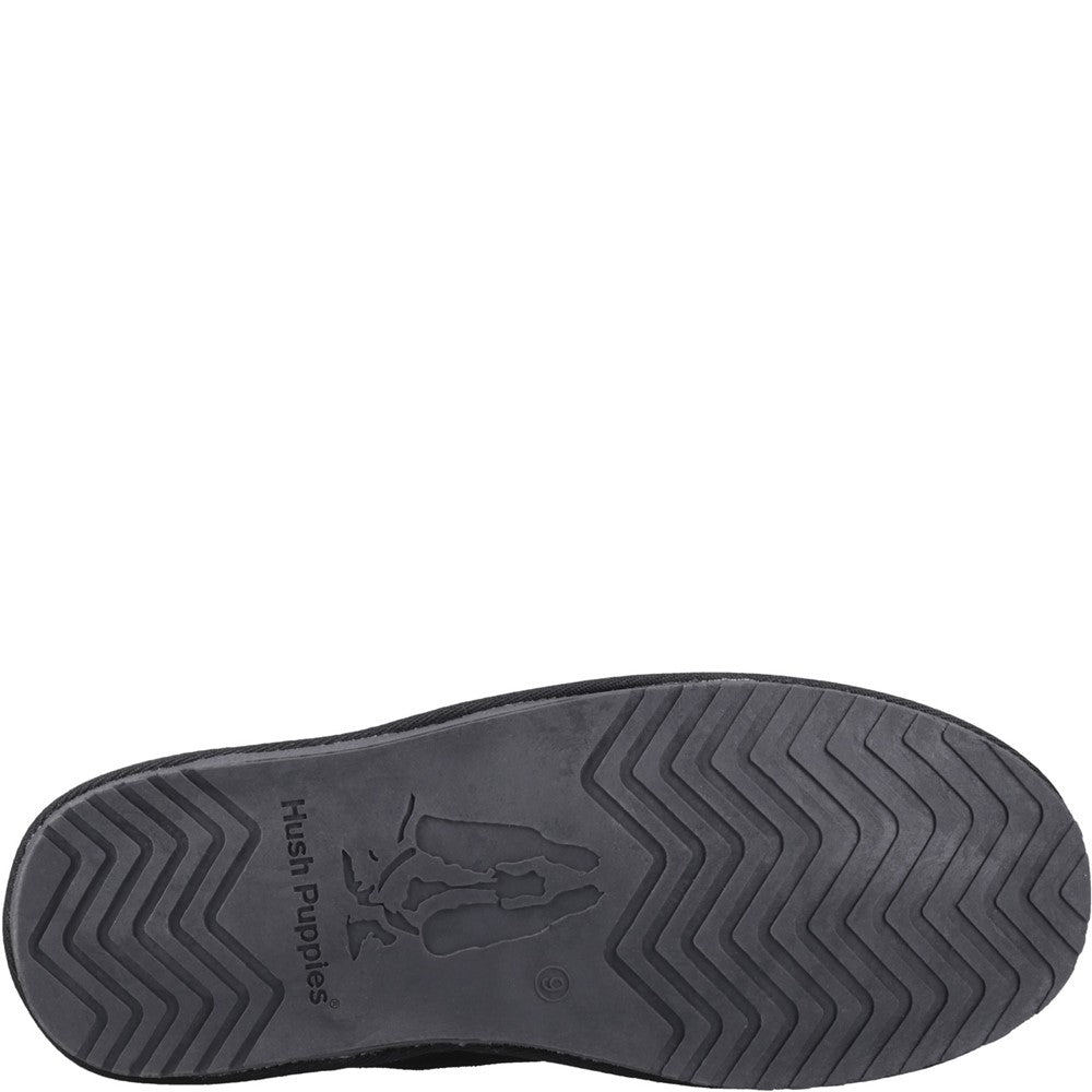 Classic Mens Slippers Black Hush Puppies Charles Slippers