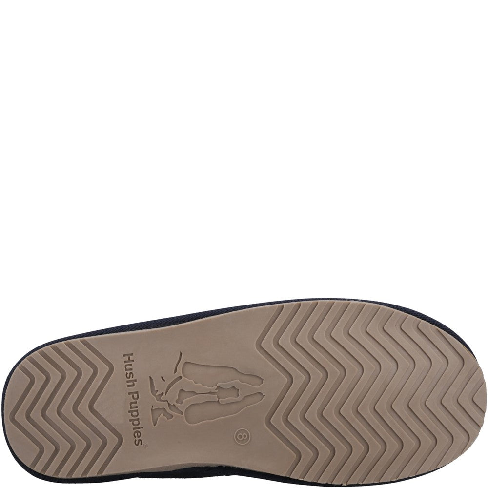 Classic Mens Slippers Navy Hush Puppies Charles Slippers