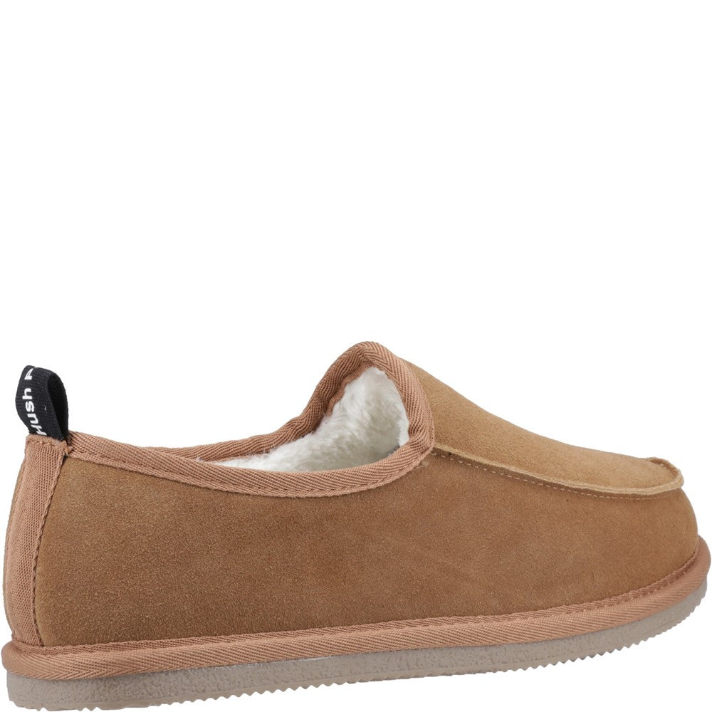Classic Mens Slippers Tan Hush Puppies Charles Slippers