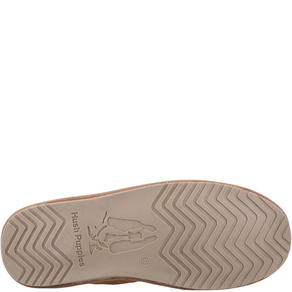 Classic Mens Slippers Tan Hush Puppies Charles Slippers