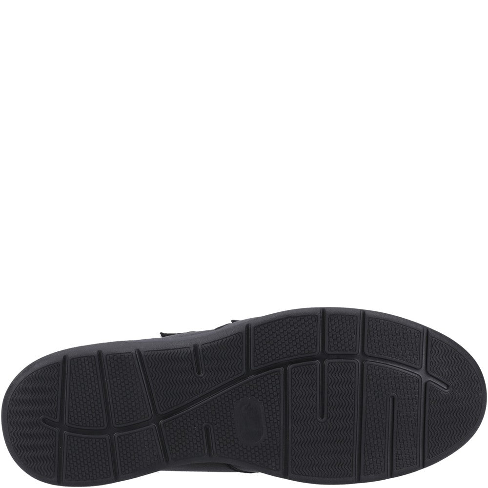 Mens Classic Touch Fastening Shoes Black Hush Puppies Magnus Shoes