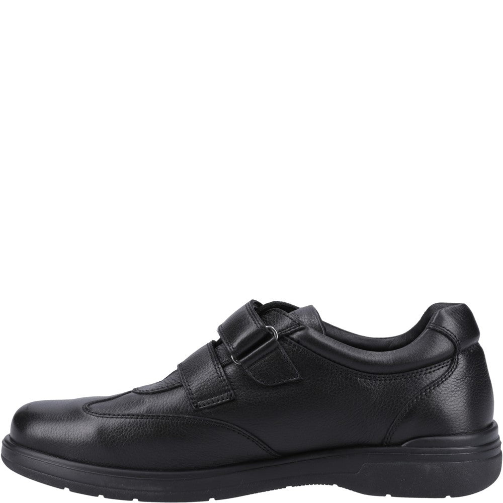 Mens Classic Touch Fastening Shoes Black Hush Puppies Magnus Shoes