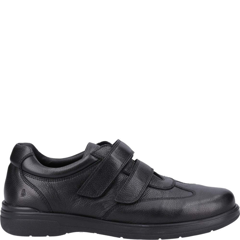 Mens Classic Touch Fastening Shoes Black Hush Puppies Magnus Shoes
