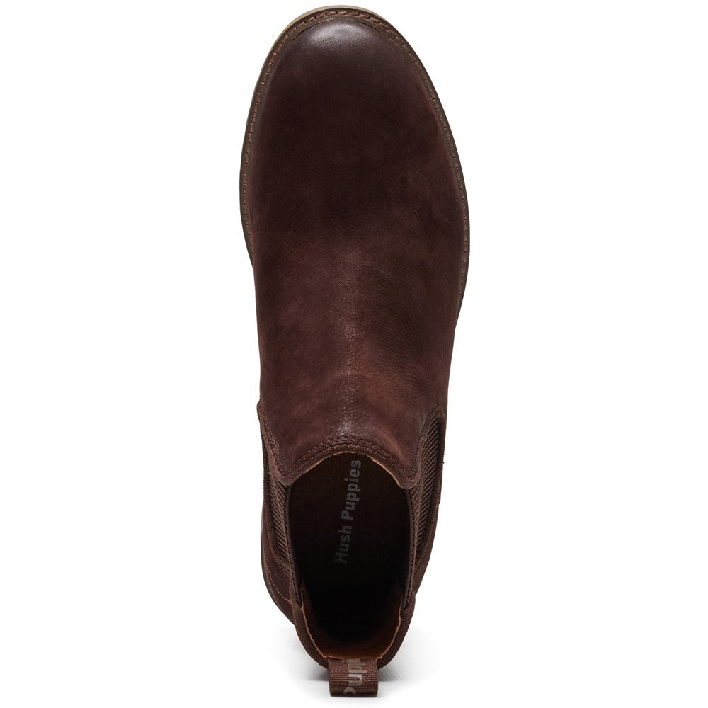 Mens Boots Dark Brown Hush Puppies Russell Boots