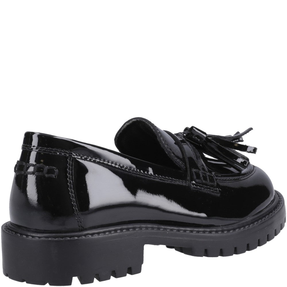 Girls BTS Blck Hush Puppies Abigail Patent Senior Shoe