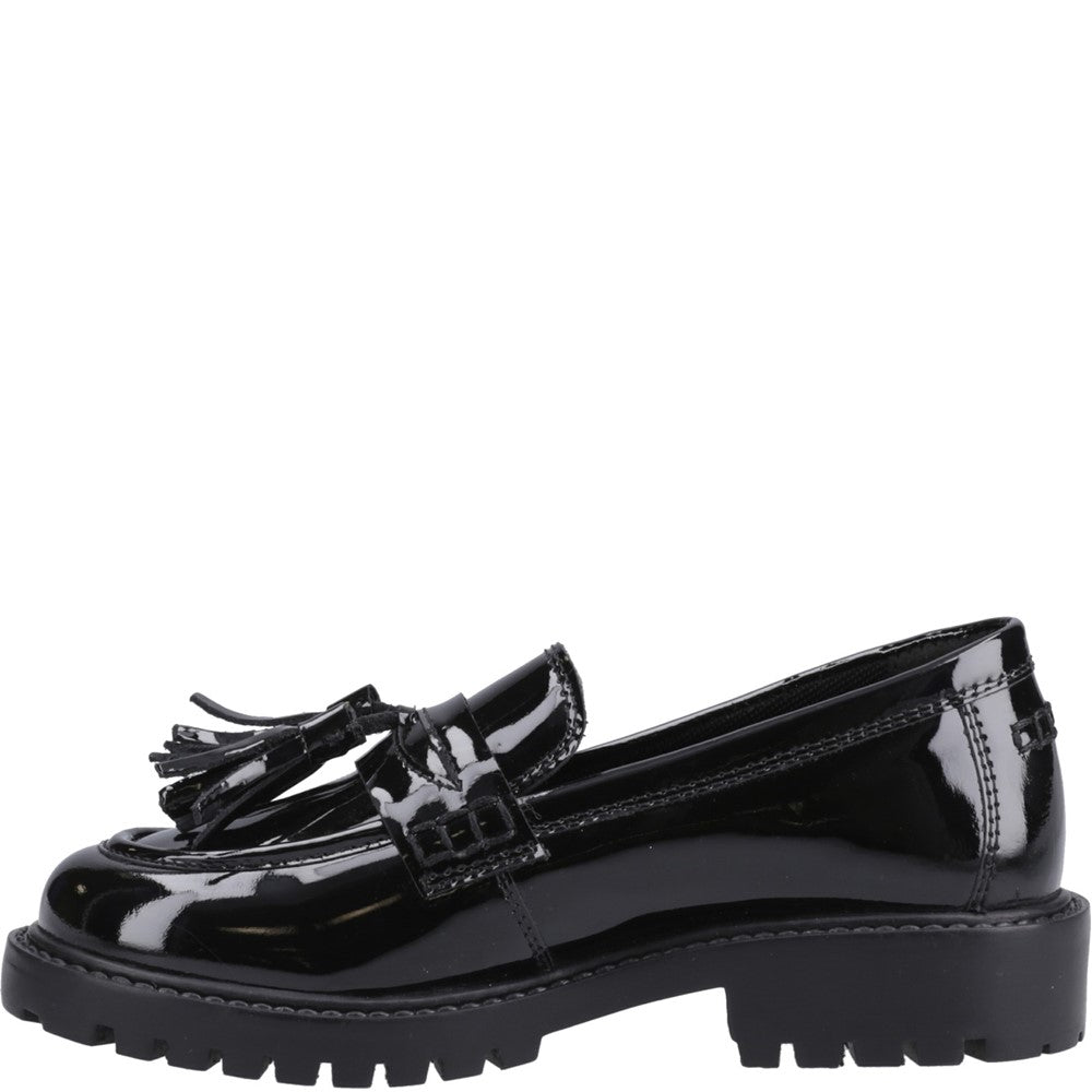 Girls BTS Blck Hush Puppies Abigail Patent Senior Shoe