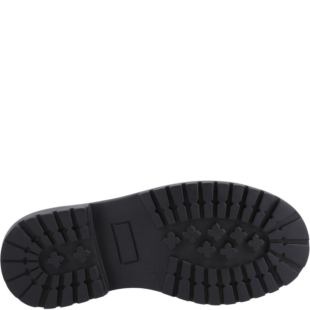 Girls BTS Black XL Hush Puppies Abigail Patent Senior Shoe