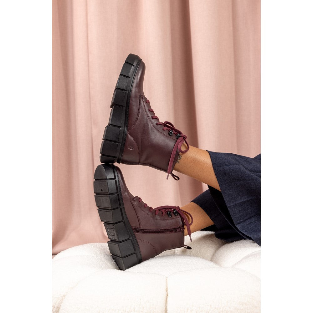 Ladies Ankle Boots Bordeaux Hush Puppies Fawn Ankle Boots