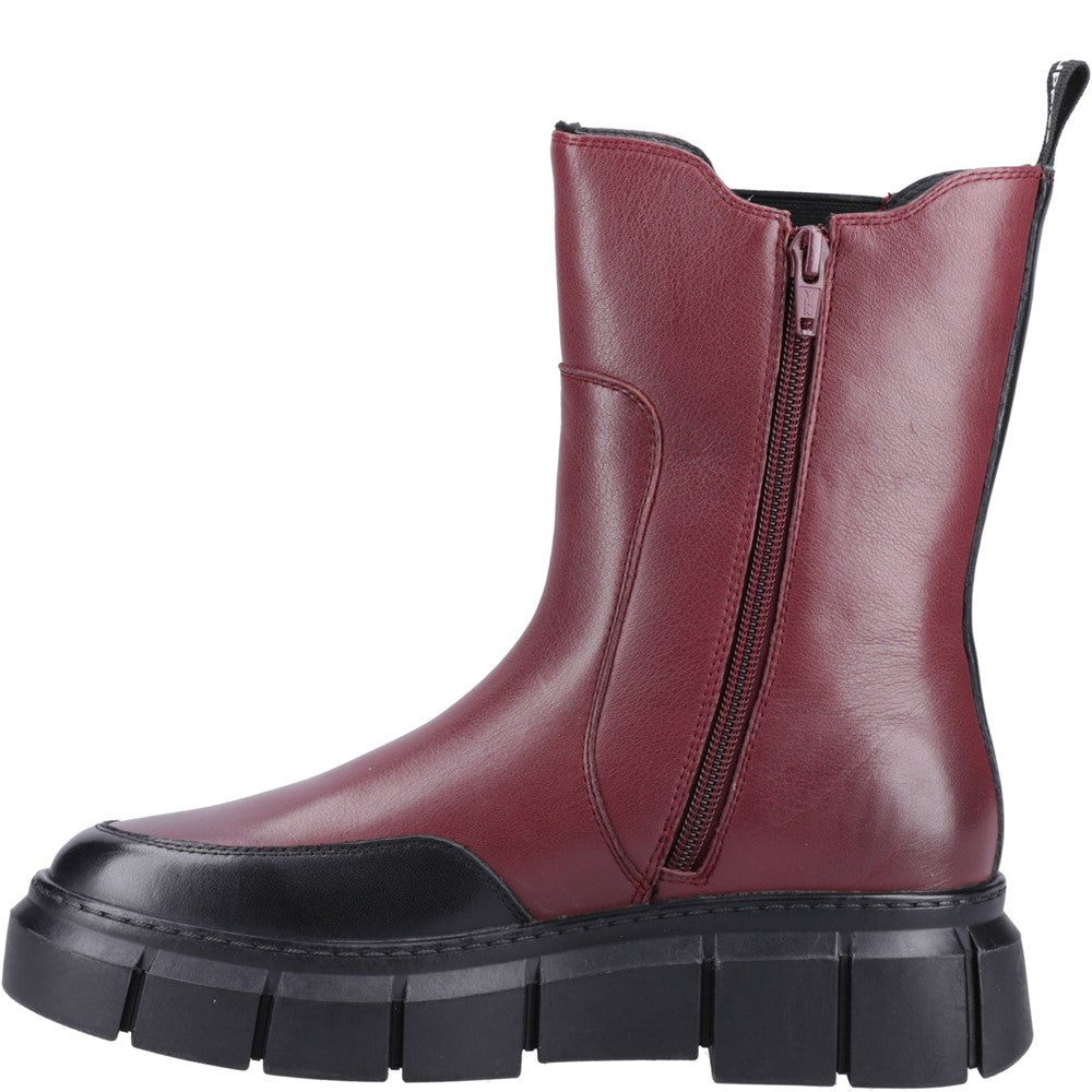 Ladies Ankle Boots Bordeaux Hush Puppies Fleur Ankle Boots