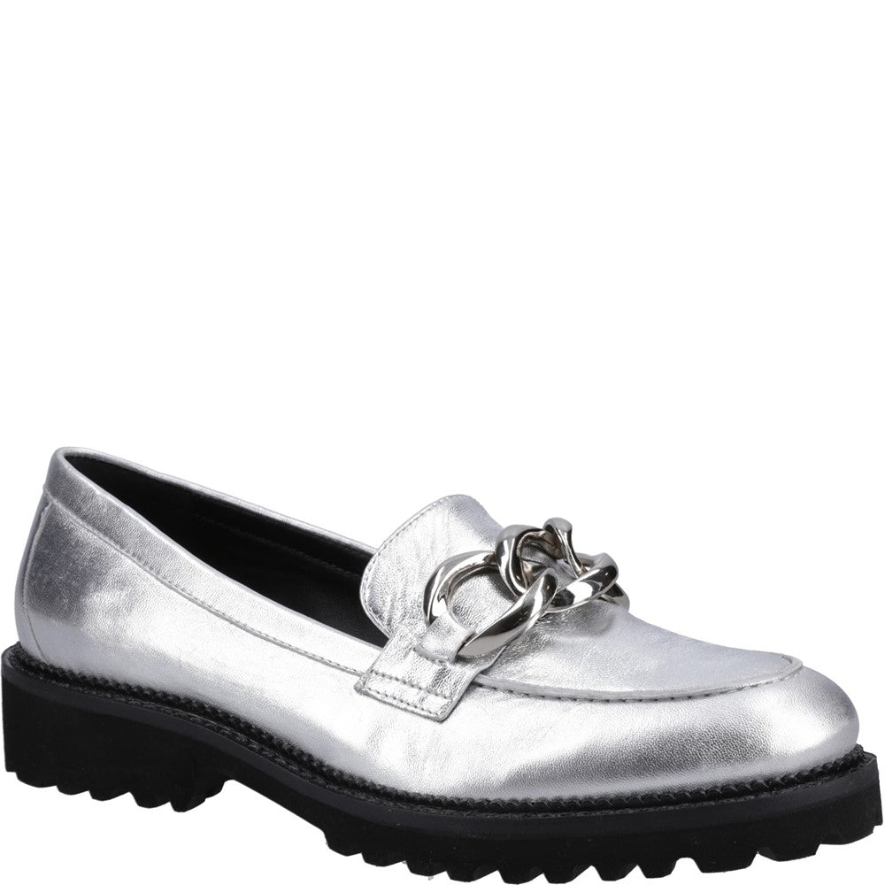 Slip On Ladies Shoes Silver Hush Puppies Gianna Loafer