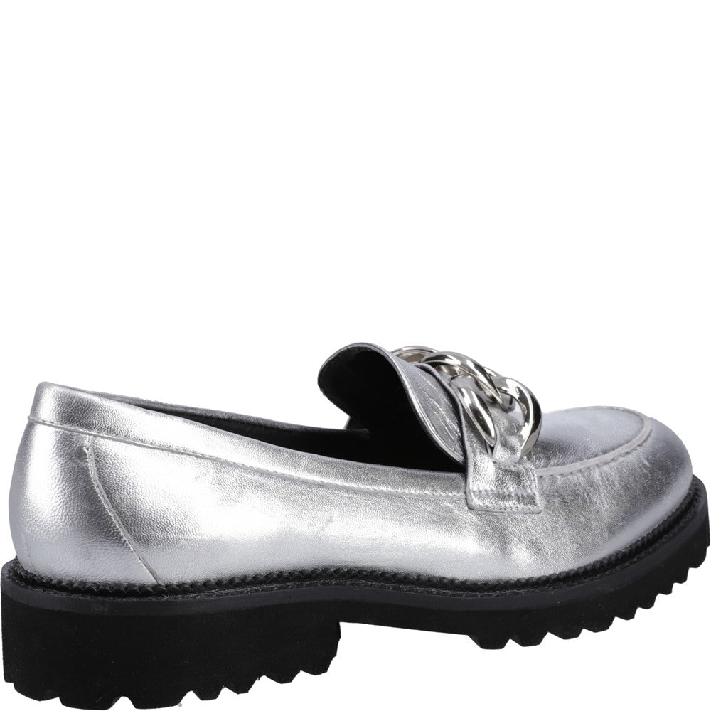 Slip On Ladies Shoes Silver Hush Puppies Gianna Loafer