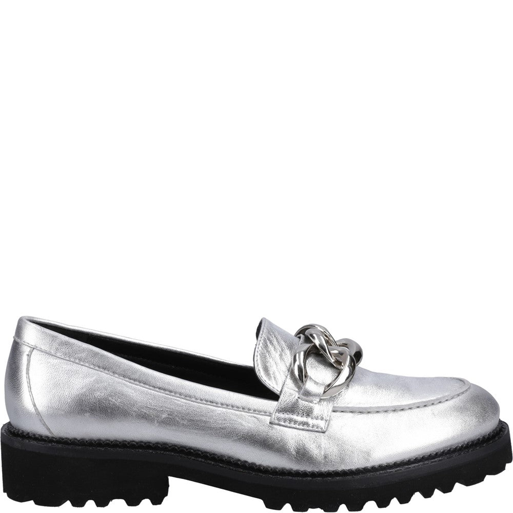 Slip On Ladies Shoes Silver Hush Puppies Gianna Loafer