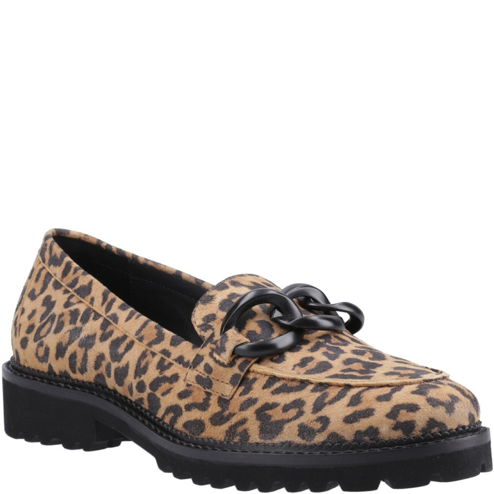 Slip On Ladies Shoes Leopard Hush Puppies Gianna Loafer