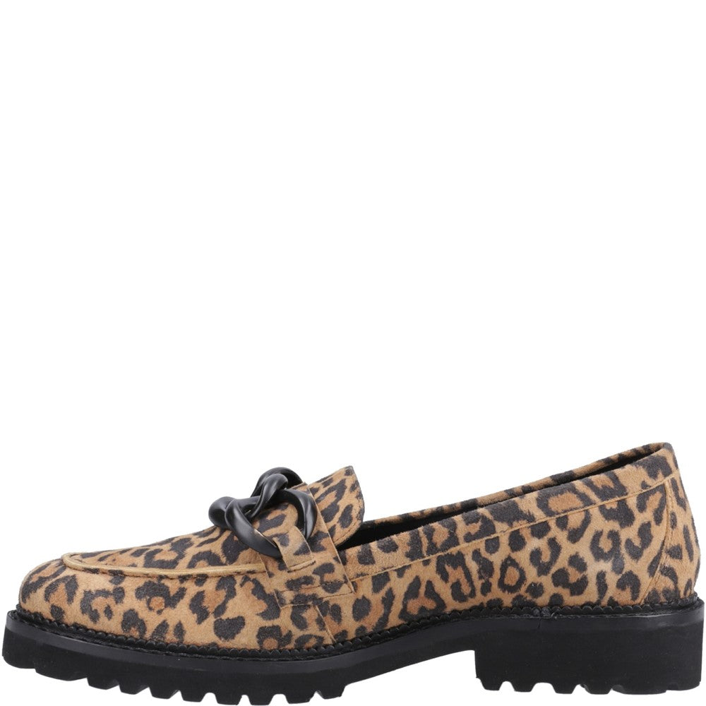 Slip On Ladies Shoes Leopard Hush Puppies Gianna Loafer