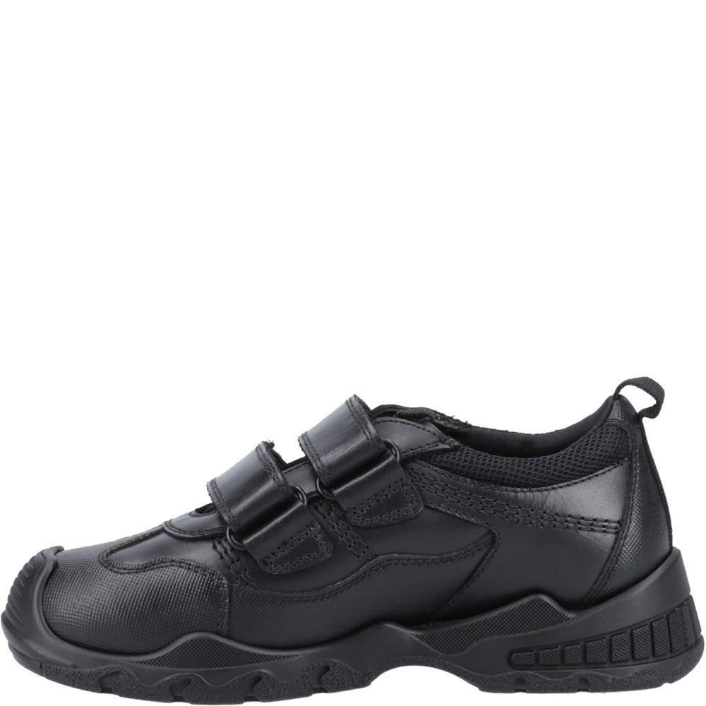 Boys BTS FLFR Black Hush Puppies Troy JNR Shoe
