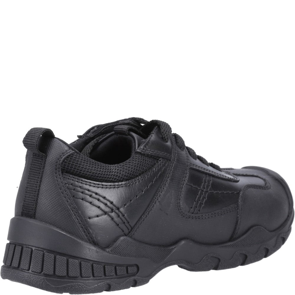 Boys BTS FLFR Black Hush Puppies Travis SNR Shoe