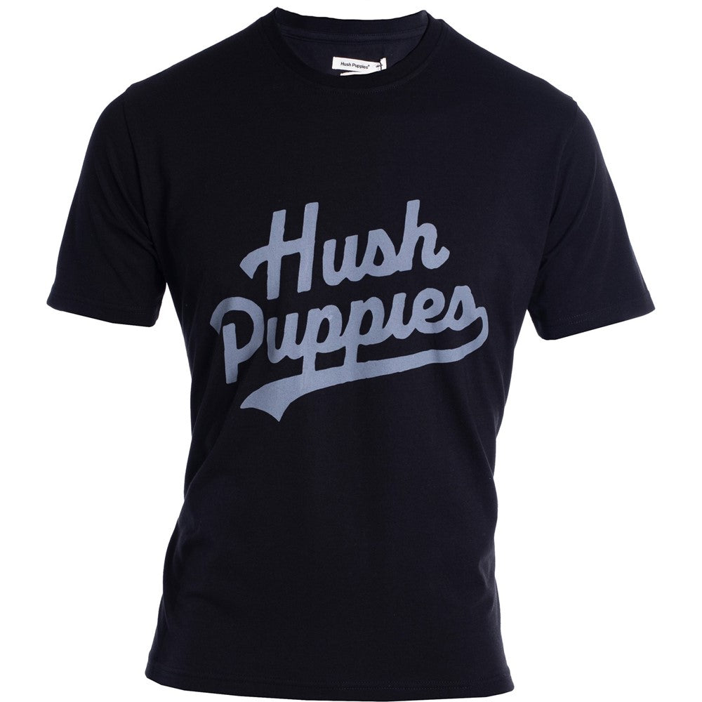 Tee Shirts Black Hush Puppies Retro Script Tee