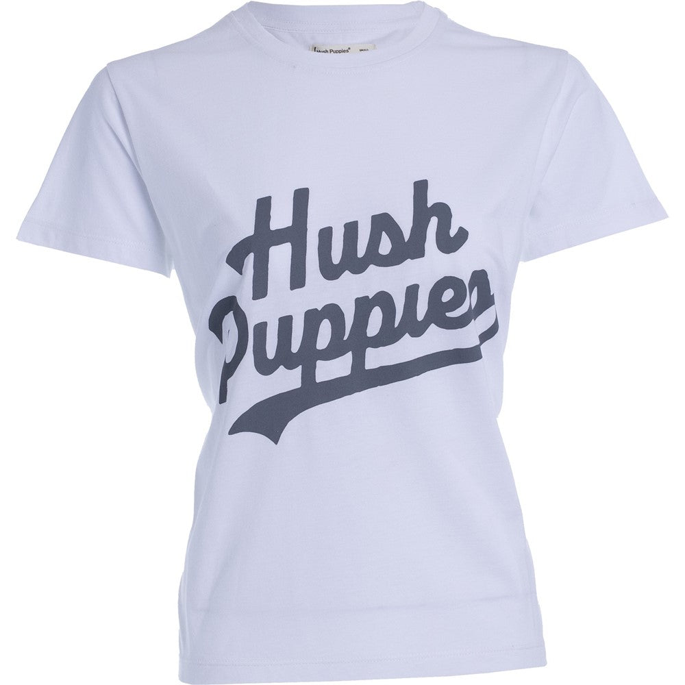 Tee Shirts White/Blue Hush Puppies Retro Script Tee