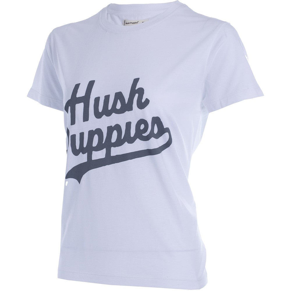 Tee Shirts White/Blue Hush Puppies Retro Script Tee
