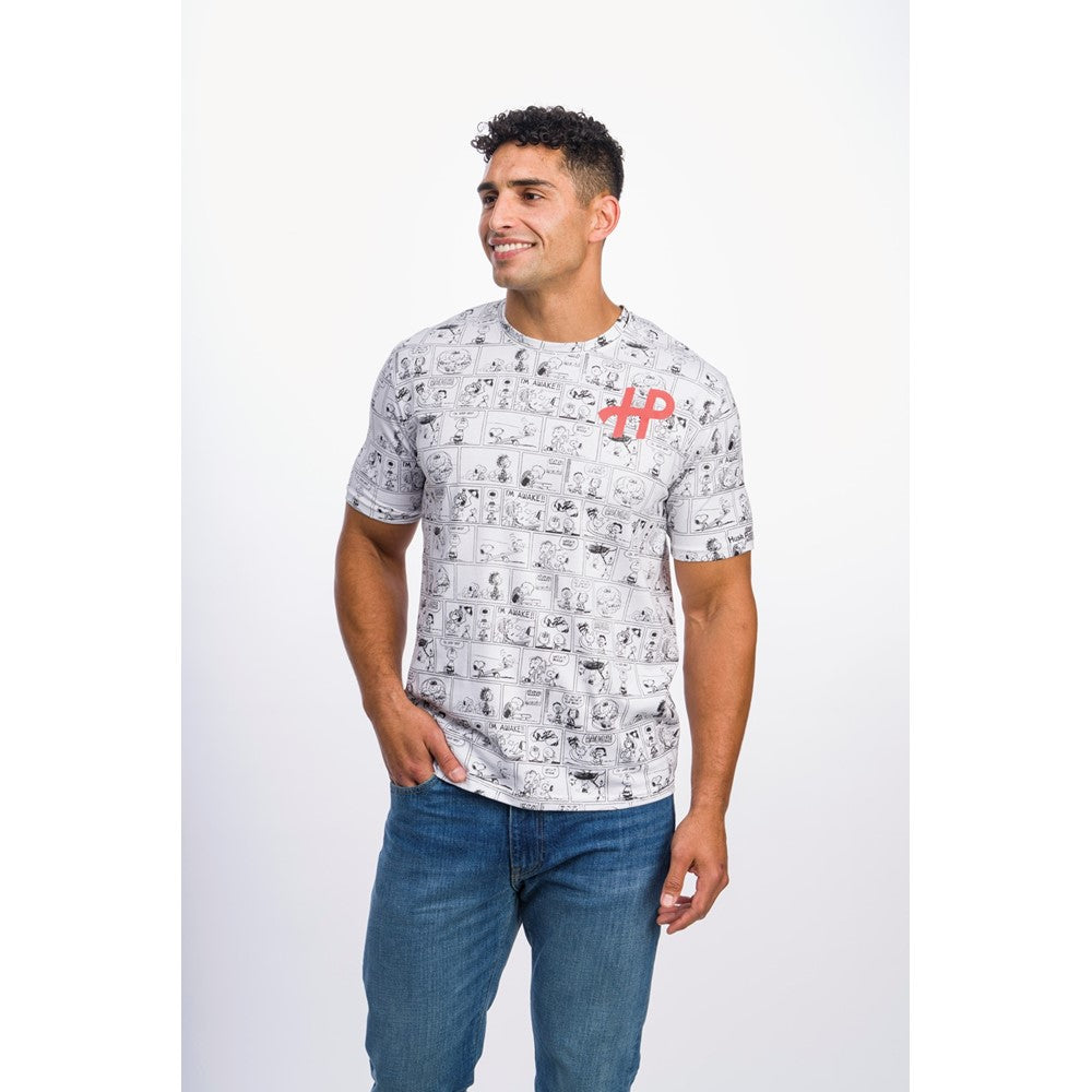 Tee Shirts Black/White Hush Puppies HP Snoopy Print Tee