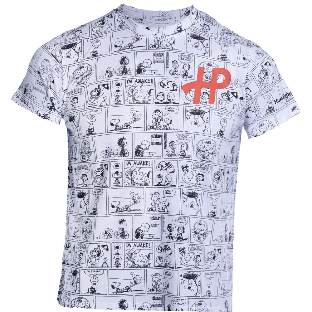 Tee Shirts Black/White Hush Puppies HP Snoopy Print Tee