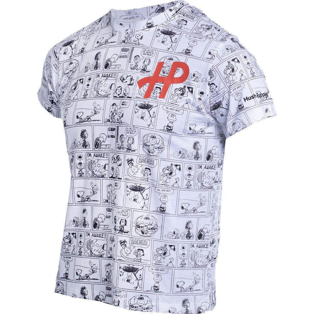 Tee Shirts Black/White Hush Puppies HP Snoopy Print Tee