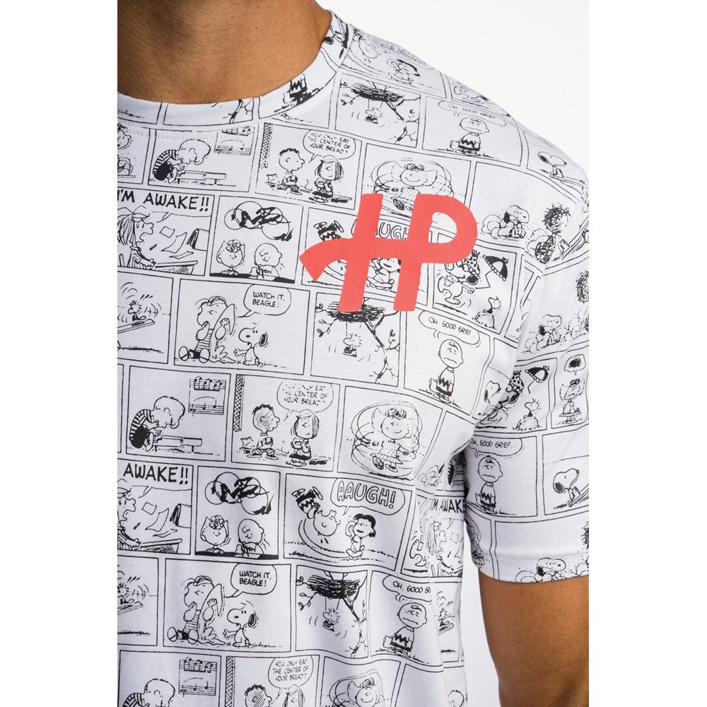 Tee Shirts Black/White Hush Puppies HP Snoopy Print Tee