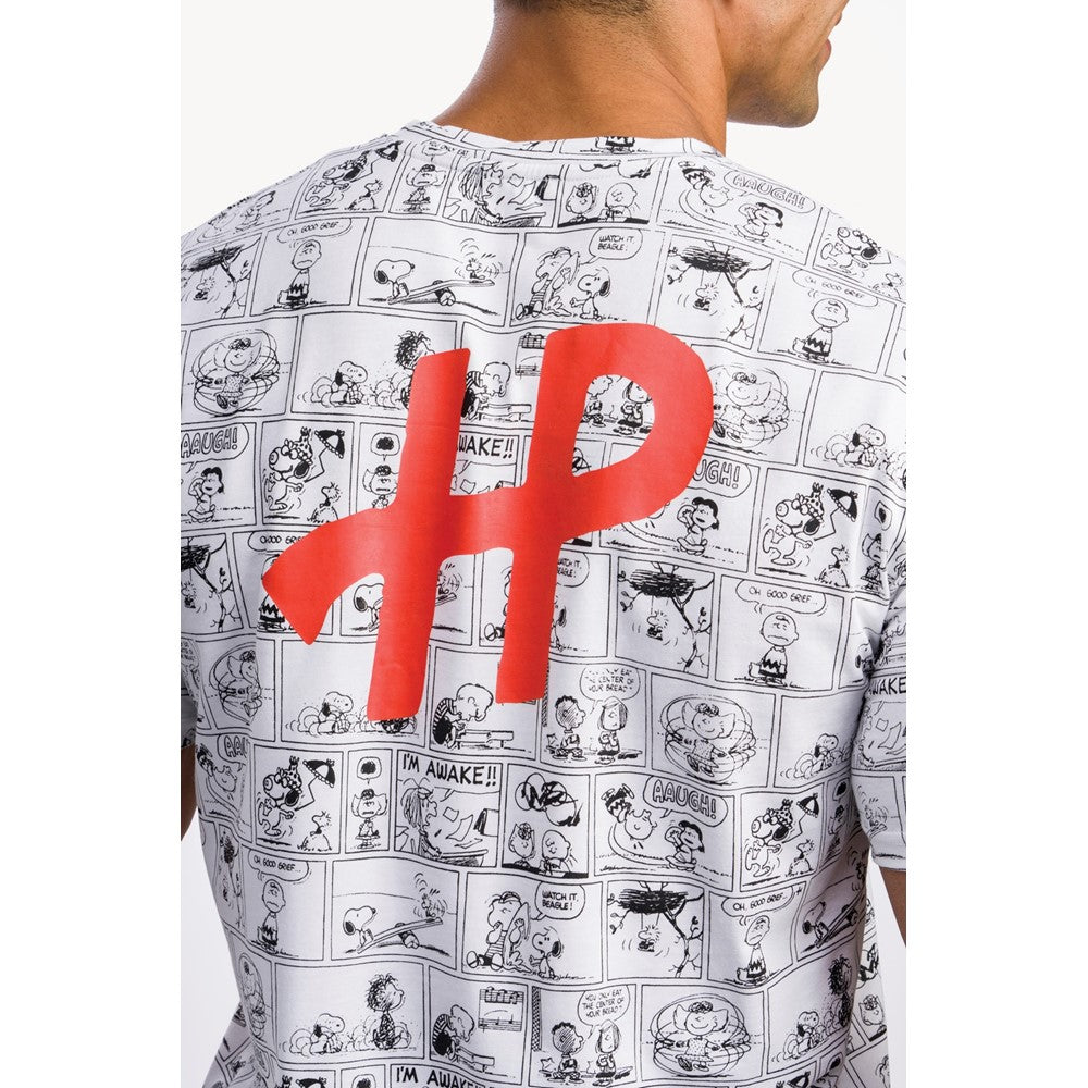 Tee Shirts Black/White Hush Puppies HP Snoopy Print Tee