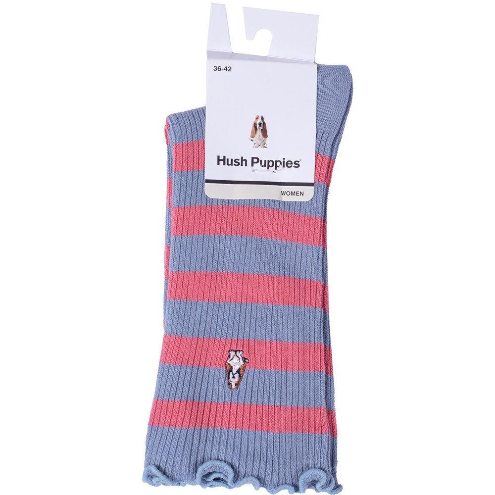 Socks Raspberry Grey Hush Puppies Stripe Socks