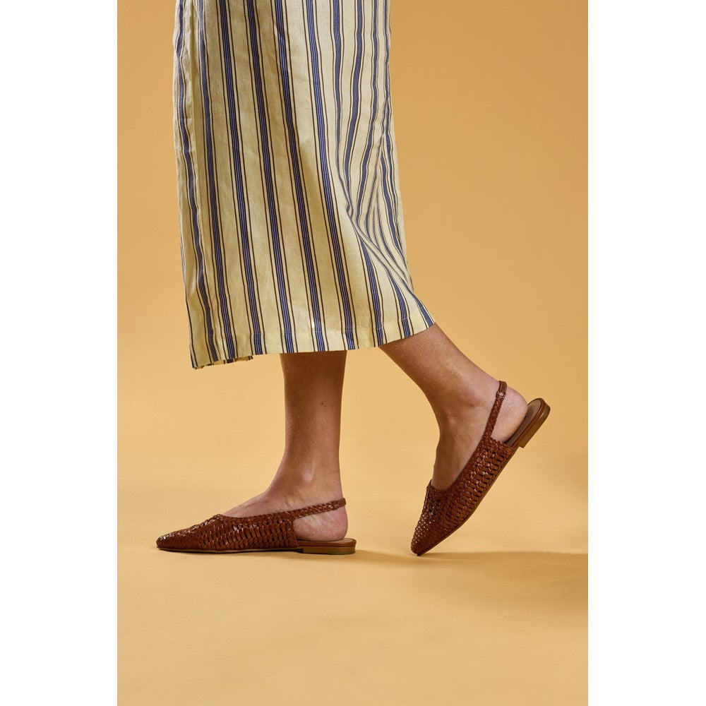 Ballerinas Tan Hush Puppies Dalia Woven Slingback Ballerinas