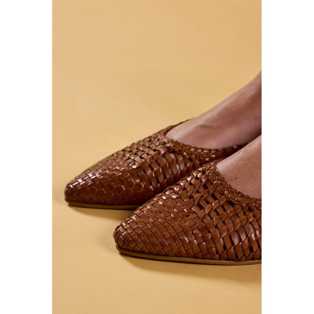 Ballerinas Tan Hush Puppies Dalia Woven Slingback Ballerinas