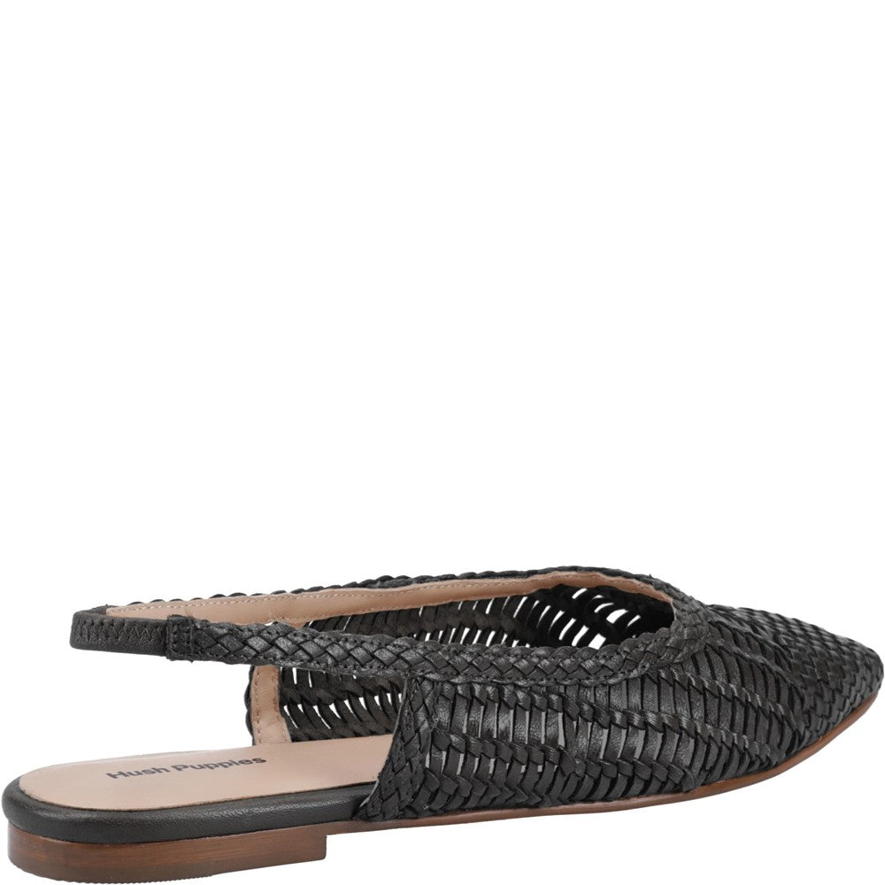 Ballerinas Black Hush Puppies Dalia Woven Slingback Ballerinas
