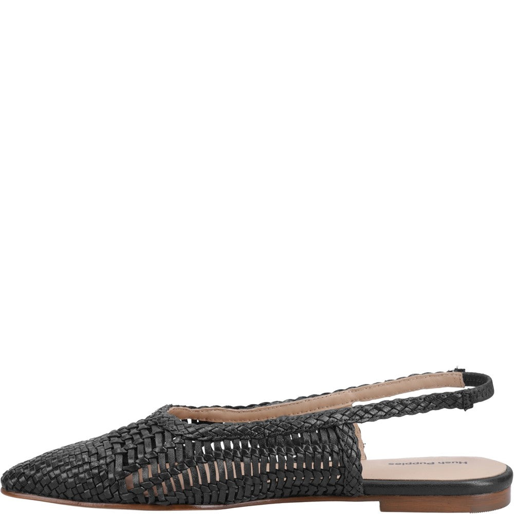 Ballerinas Black Hush Puppies Dalia Woven Slingback Ballerinas