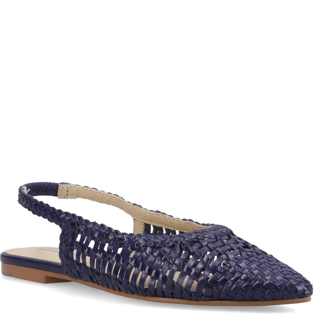 Ballerinas Navy Hush Puppies Dalia Woven Slingback Ballerinas