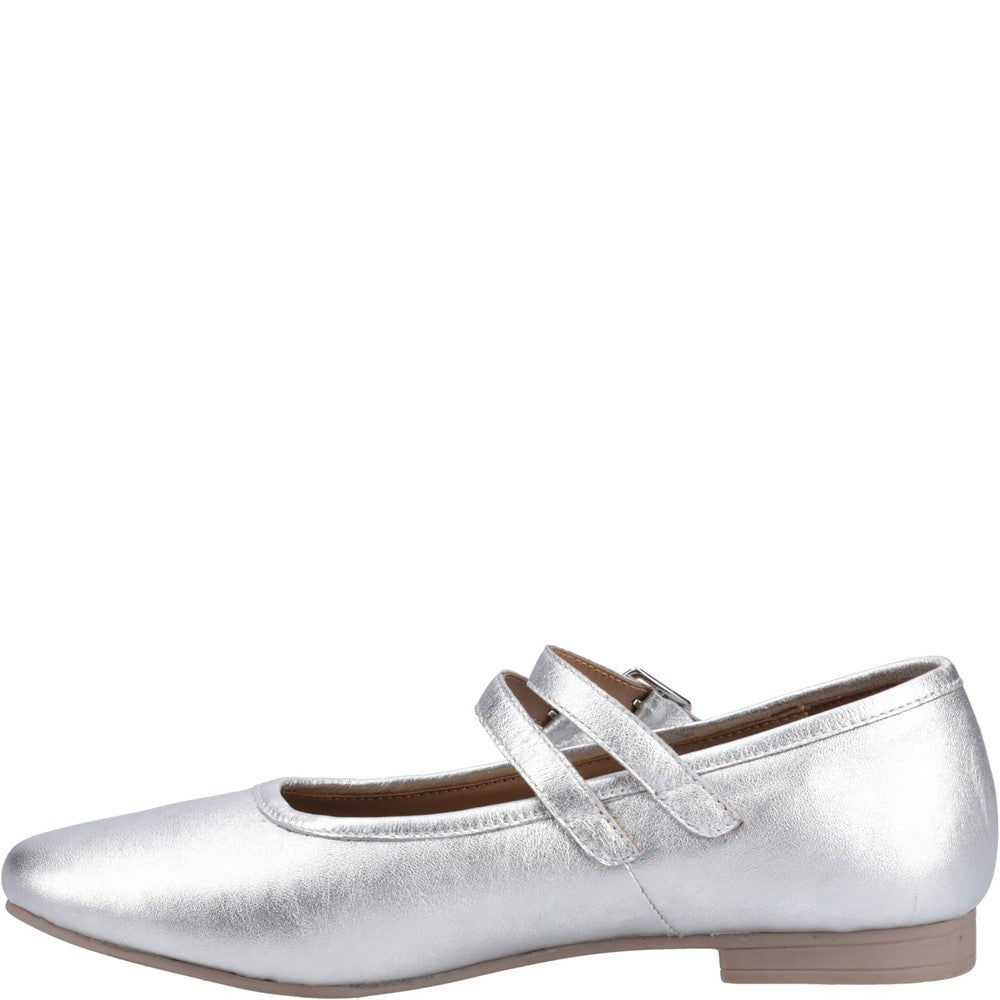 Ballerinas Silver Hush Puppies Nancy Mary Jane Ballet