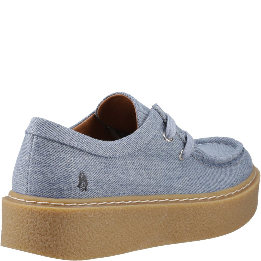 Lace Ladies Shoes Denim Hush Puppies Bridie Textile Mocc Toe